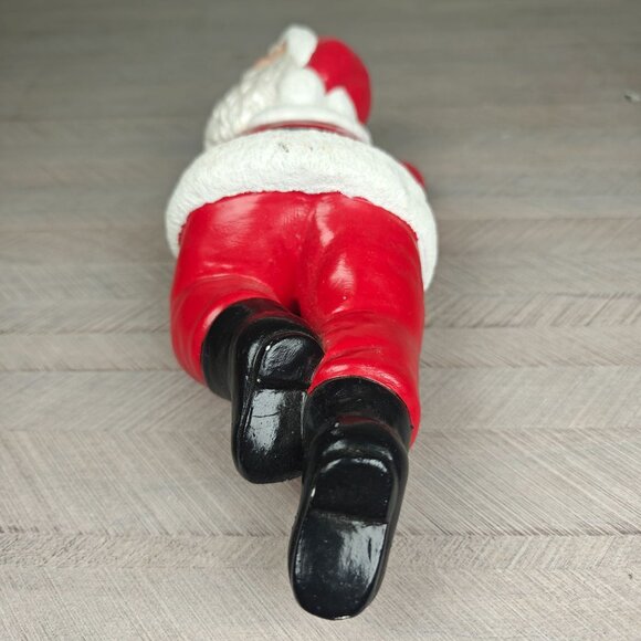 Vintage Ceramic Sleeping Santa Figurine Christmas Decoration Skelf Sitter 9" - Picture 5 of 8